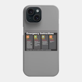 Subway Emergency Instructions Phone Case