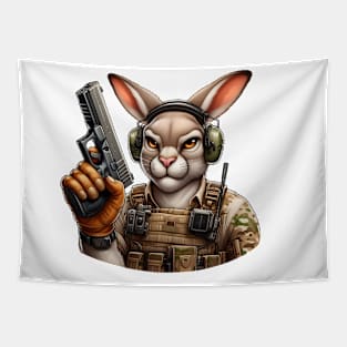 Tactical Rabbit Tapestry