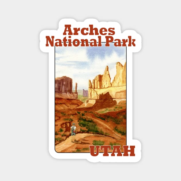 Park Avenue and Courthouse Towers, Arches National Park Magnet by MMcBuck