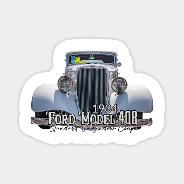1934 Ford Model 40B Standard 5 Window Coupe Magnet by Gestalt Imagery