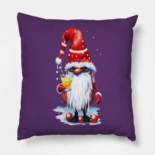 Norwegian Gnome Holding A Hot Toddy Pillow