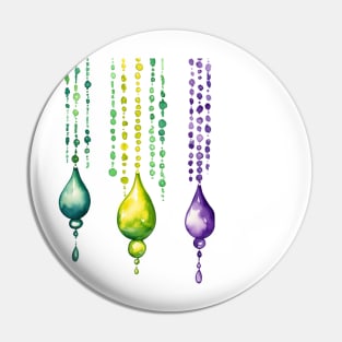 Mardi Gras String of Beads Pin