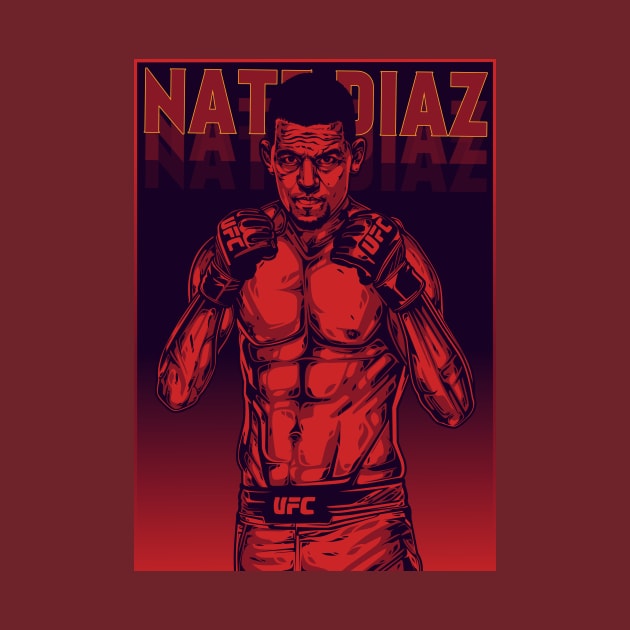 Nate Diaz Pop Art by Adrielvector Gallery