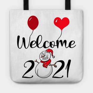 Welcome 2021 Happy New Year Tote