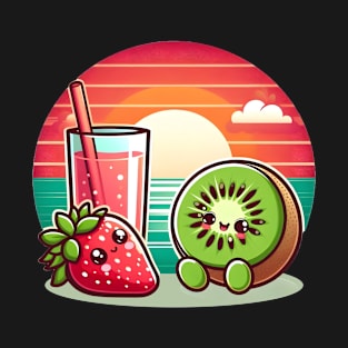 Kiwi and strawberry sunset T-Shirt