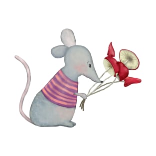 Mouse with Mushrooms T-Shirt