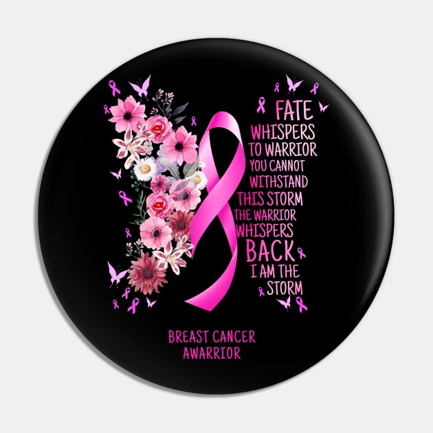 Bearst Cancer Warrior I Am The Storm Bearst Cancer Awareness Pin by AKIFOJWsk