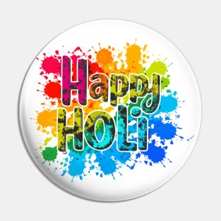 Happy Holi Celebration India Hindu Matching Men Women Kids Pin