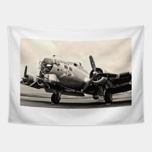 B-17 Bomber Airplane Aluminum Overcast Tapestry