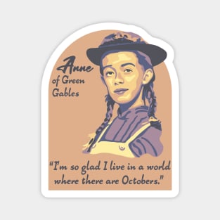 Anne of Green Gables Portrait and Quote Magnet