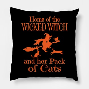 Home Of The Wicked Witch And Her Pack Of Cats Funny Women Pillow