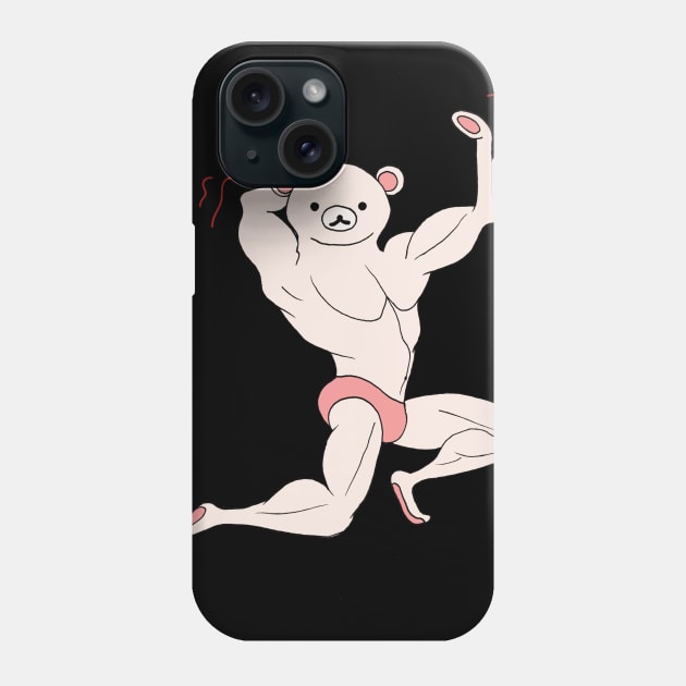 Muscle Kuma Phone Case by alstrudel