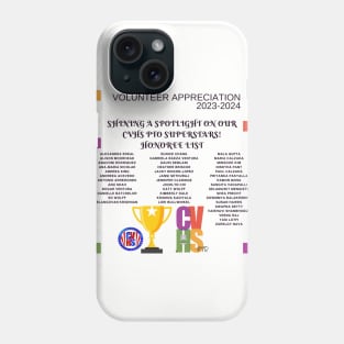 Volunteer appreciation 23-24 Honorees Phone Case