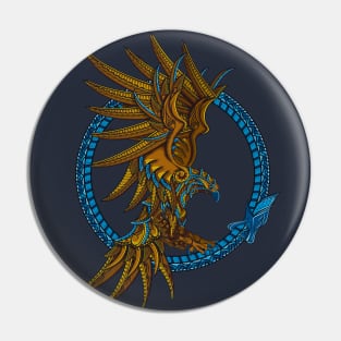 Golden eagle - Strong Wind - Strong wing - Strong will T-Shirt(no background) Pin