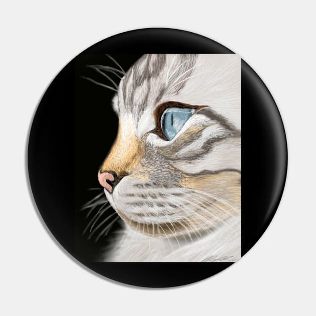 Cat's Eye Pin by DoraBlackwood