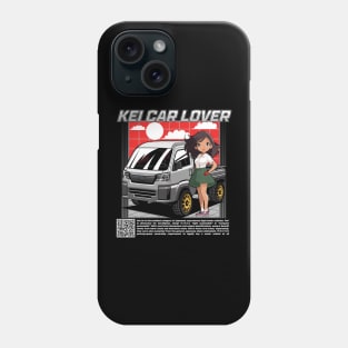 anime girl with kei car Phone Case