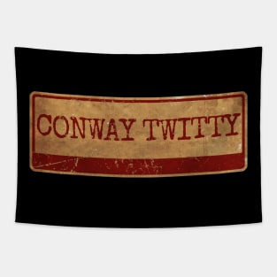 Conway Twitty, Aliska text red retro Tapestry