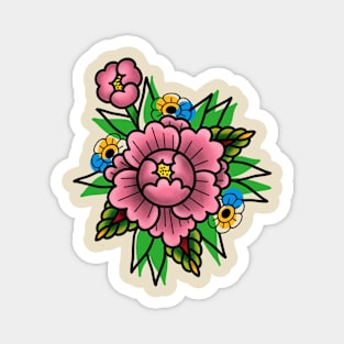 Peony Tattoo Magnet