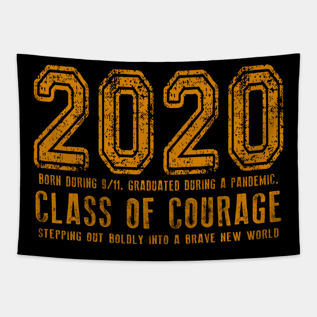 2020 Class of Courage - Orange Tapestry by Jitterfly