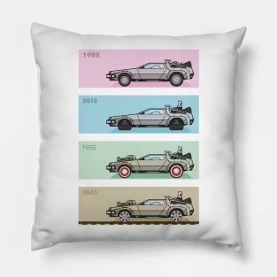 Back to the Future - Delorean x 4 Pillow