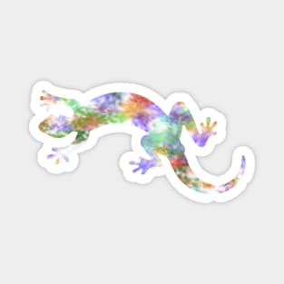 Chameleon Lizard Abstract Pattern Silhouette Art Magnet