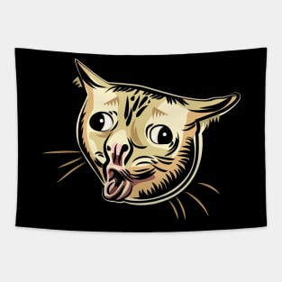 Coughing Cat Meme Tapestry