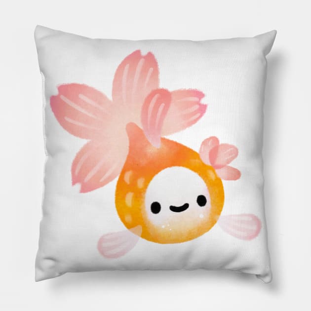 Cherry blossom goldfish 3 Pillow by pikaole