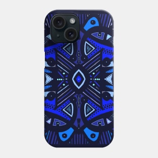 Midnight Blue African Abstract Design Phone Case