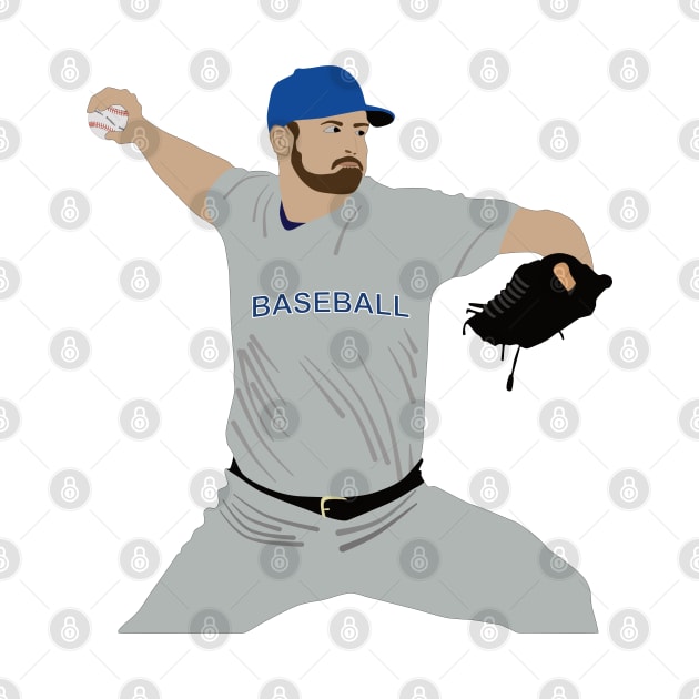 Baseball player throwing the ball by GiCapgraphics