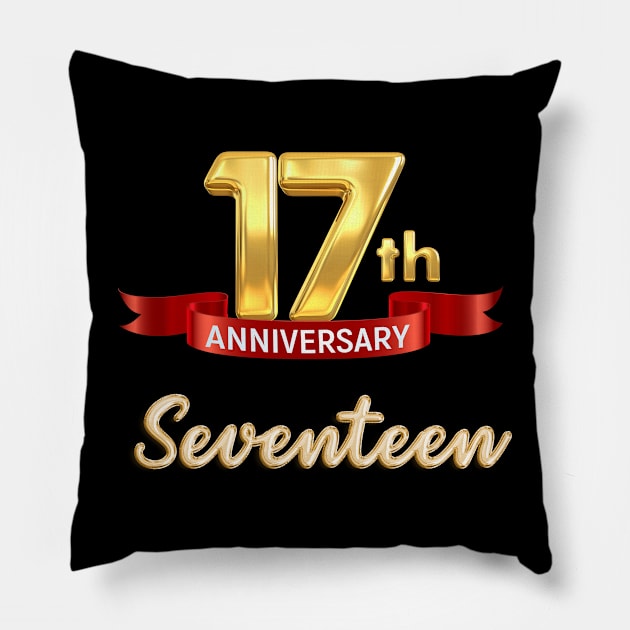 Letter Number 17 seventeen birthday Pillow by khider