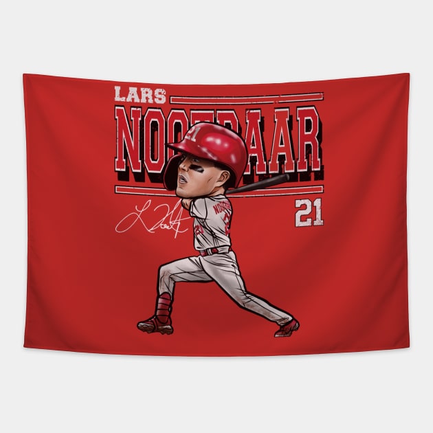 Lars Nootbaar St. Louis Cartoon Tapestry by Jesse Gorrell