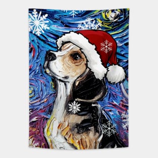 Santa Beagle Tapestry