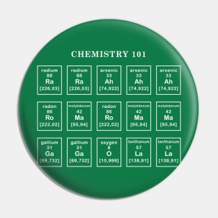 Chemistry Class 101 Pin