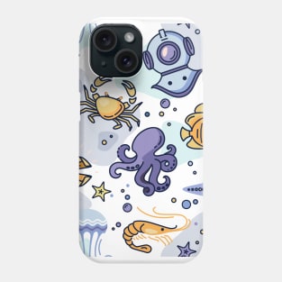 Ocean animals design pattern Phone Case