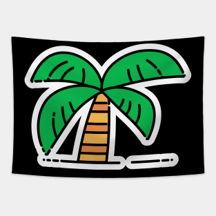 Palm // Line Art Sticker Tapestry