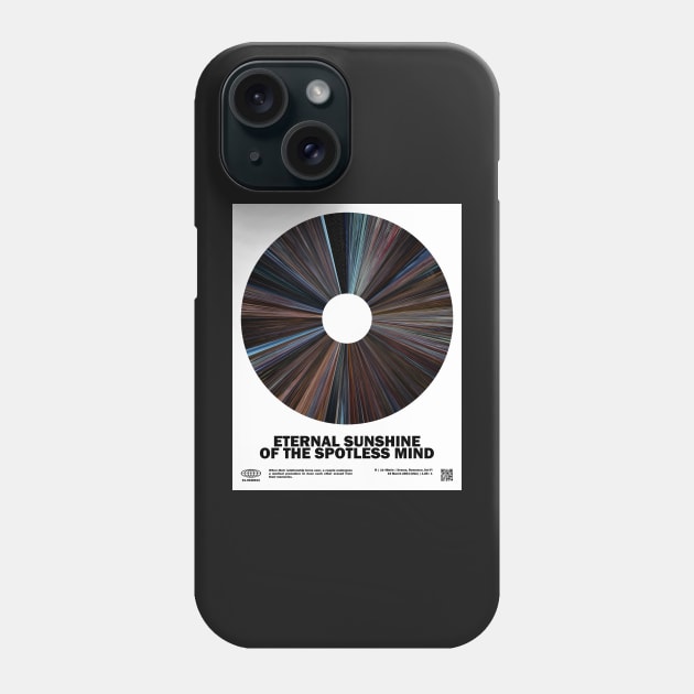 minimal_Eternal Sunshine of the Spotless Mind Warp Barcode Movie Phone Case by silver-light