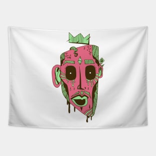 Pink Mint Strange King Juan Tapestry