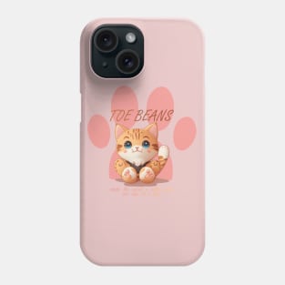 cute kitty with paw print Phone Case
