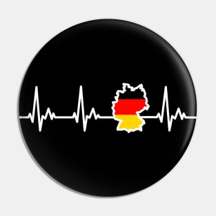 German Flag My Heart Beats for Germany Pin