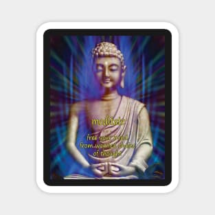 Buddha Meditate - free your mind Magnet