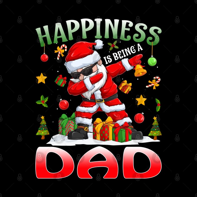 Happiness Is Being A Dad Santa Christmas by intelus