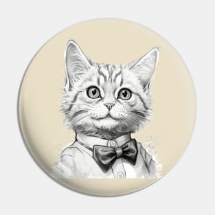 smart cat Pin