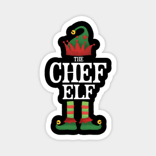 Chef Elf Matching Family Group Christmas Party Pajamas Magnet