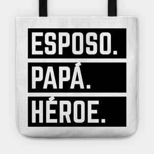 Esposo Papá Héroe (Super Marido / Superhéroe / Black) Tote