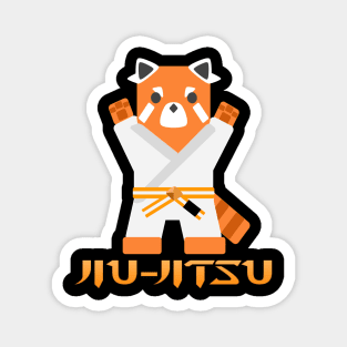 Jiu Jitsu Panda -Orange White Belt- Magnet