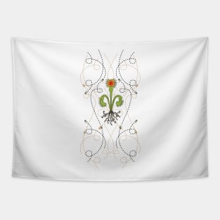 art nouveau venus fly trap fleur de lis Tapestry