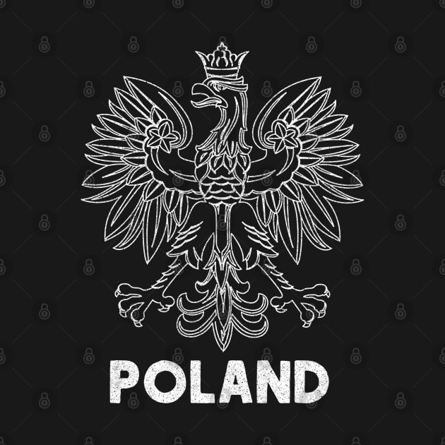 Poland/Polish Eagle Flag - Faded/Vintage Look by DankFutura