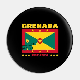 Grenada 50th Independence Day Grenadian Pride Grenada Flag Pin