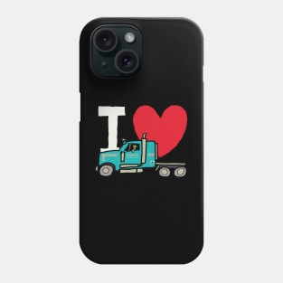 I Love Trucking Phone Case