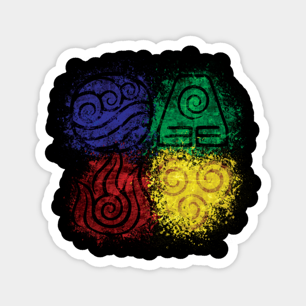 Four Elements - Avatar The Last Airbender - Magnet | TeePublic Four Elements - Avatar The Last Airbender - Magnet | TeePublic